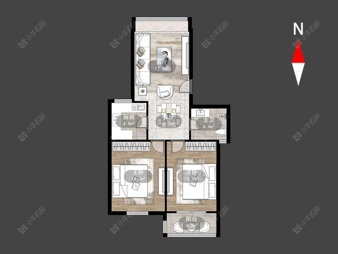 腾龙南苑房源户型图 常州腾龙南苑在售二手房源户型图_小牛看房
