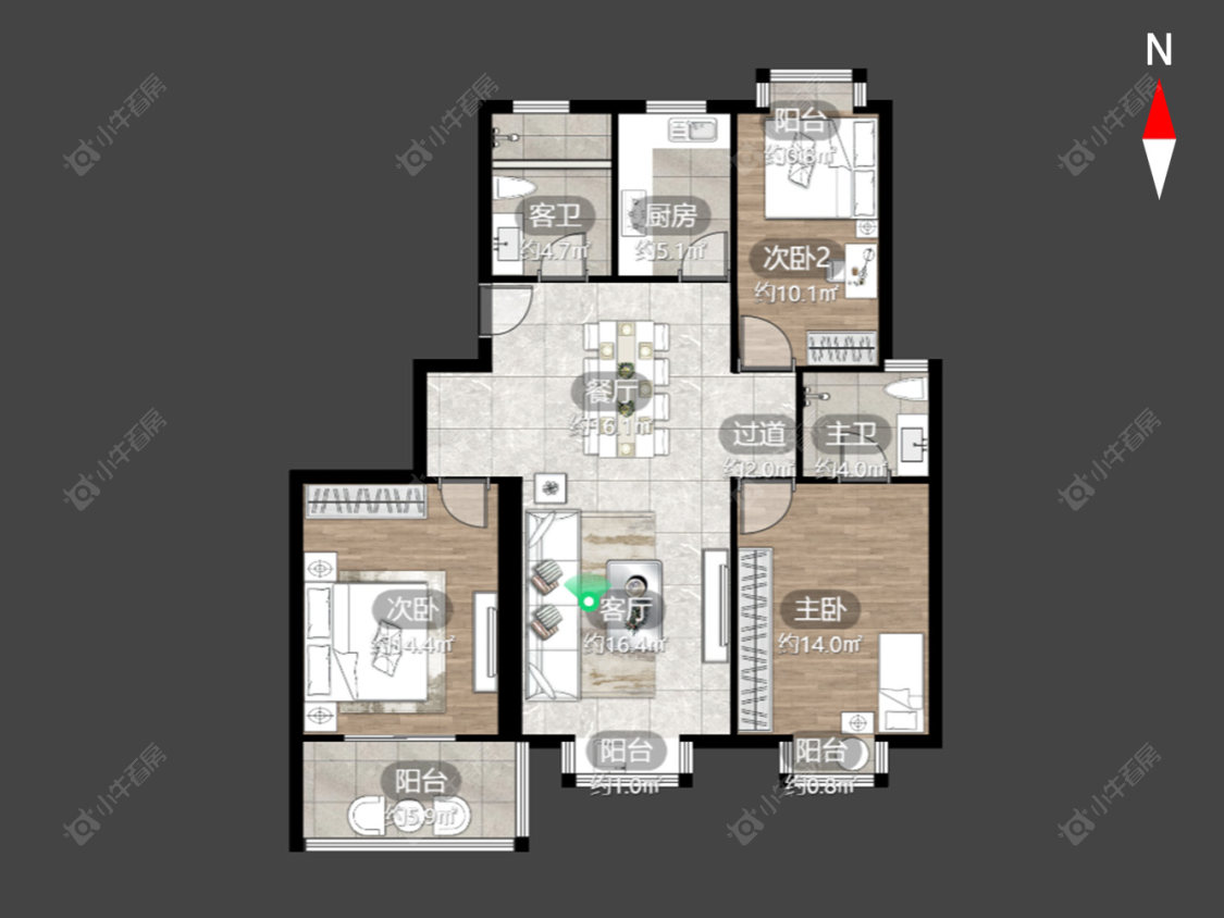 常州青司塘公房在售二手房源户型图_小牛看房