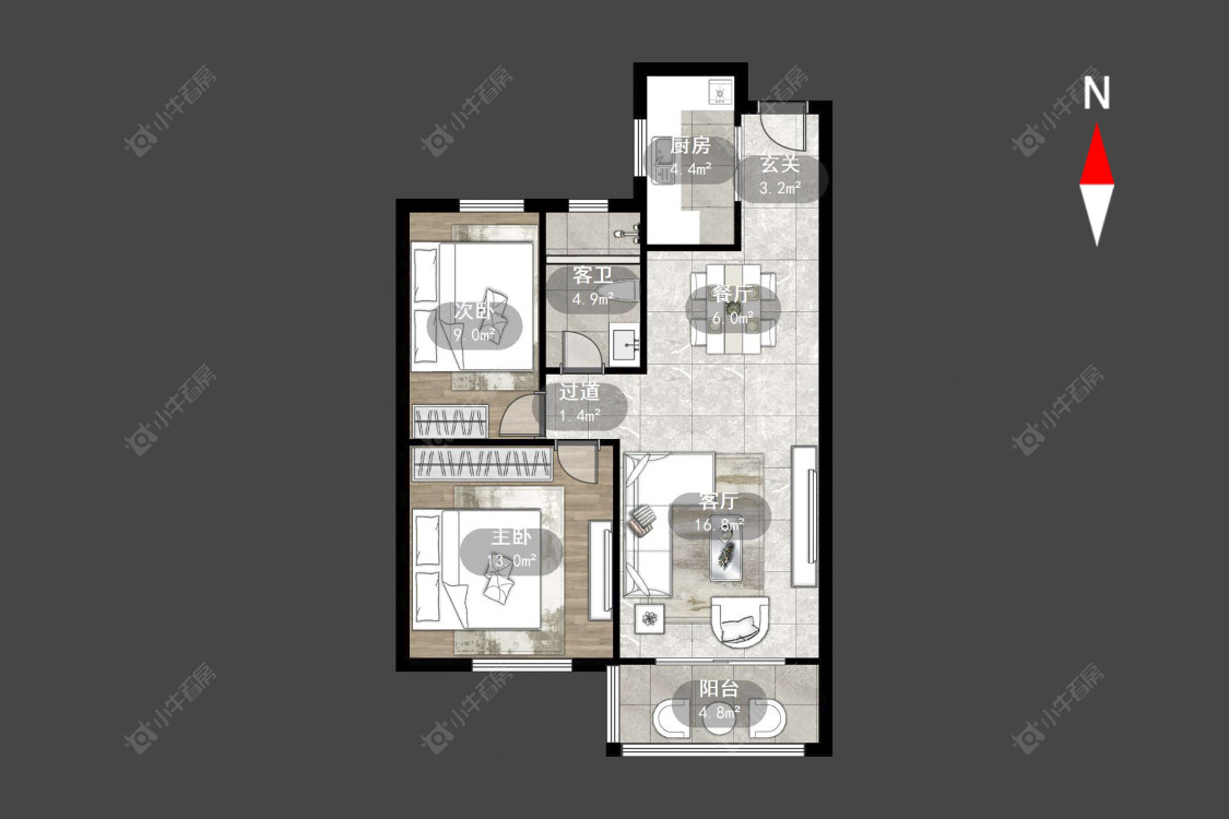 常州香聚雅苑东区在售二手房源户型图_小牛看房