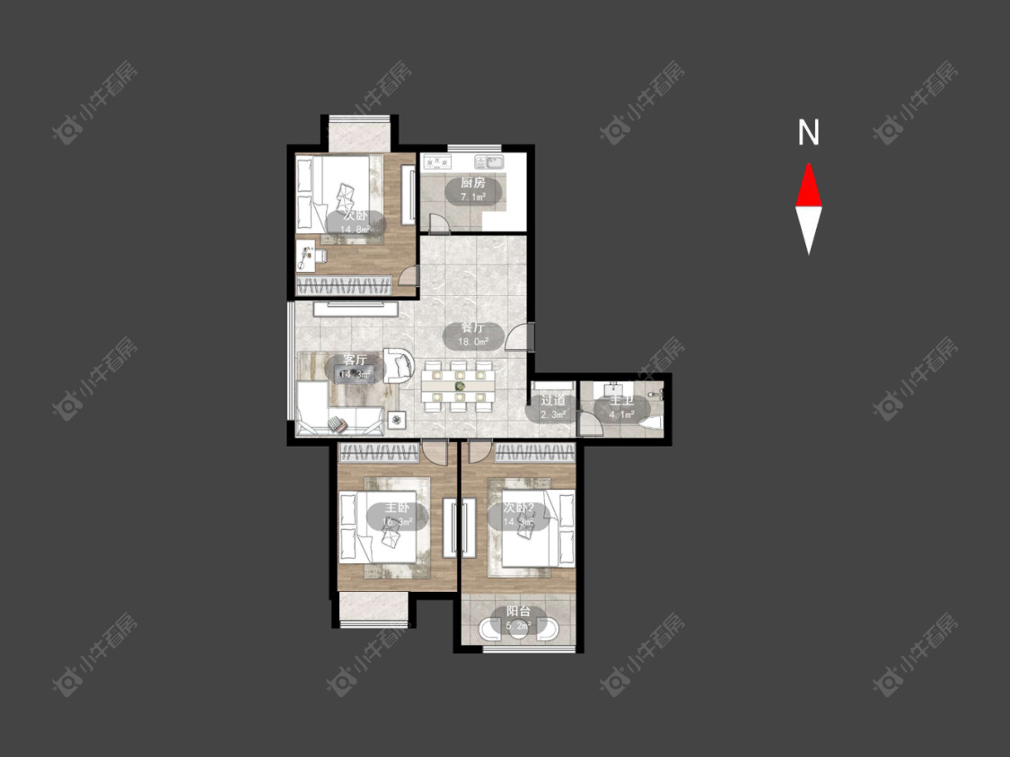 常州祥龙苑在售二手房源户型图_小牛看房