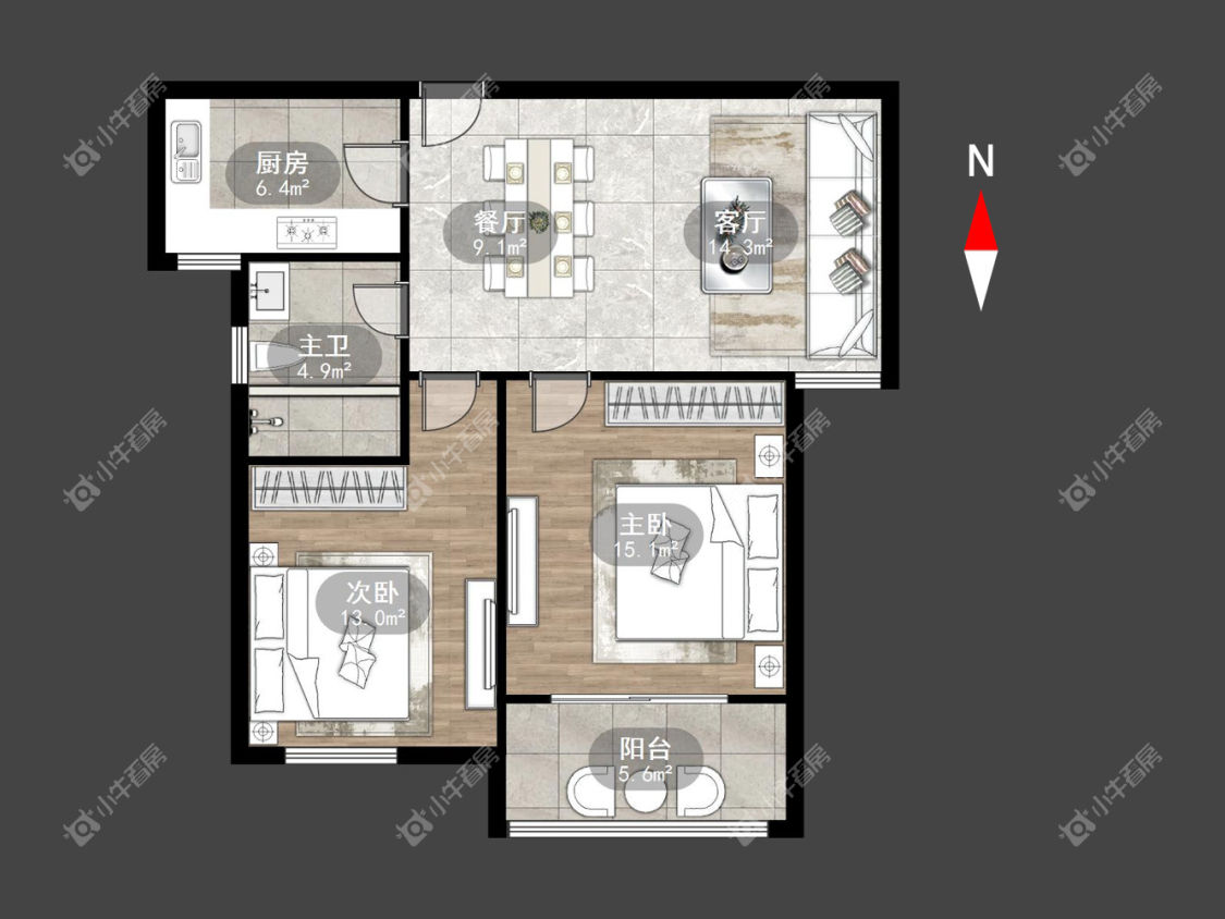 常州锦海星城二期在租房源室内图_小牛看房