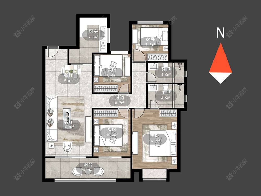 常州新城锦域在售二手房源户型图_小牛看房