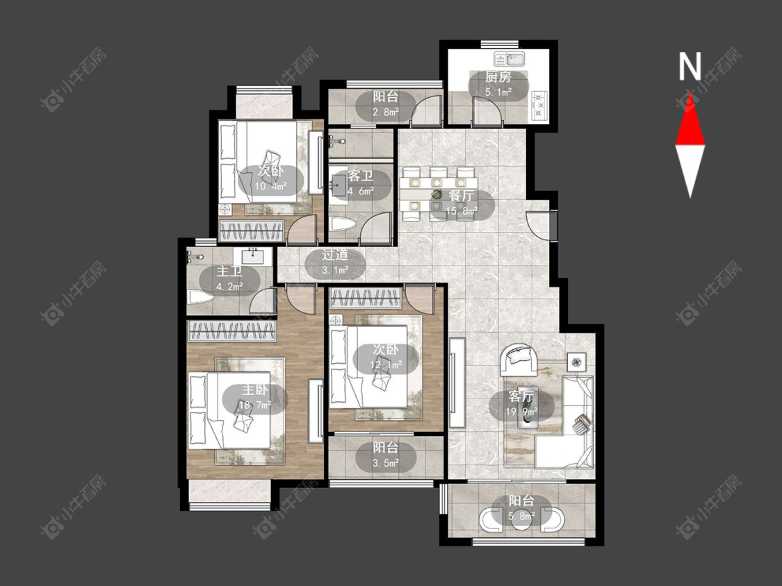 常州名城嘉苑(钟楼)在售二手房源户型图_小牛看房