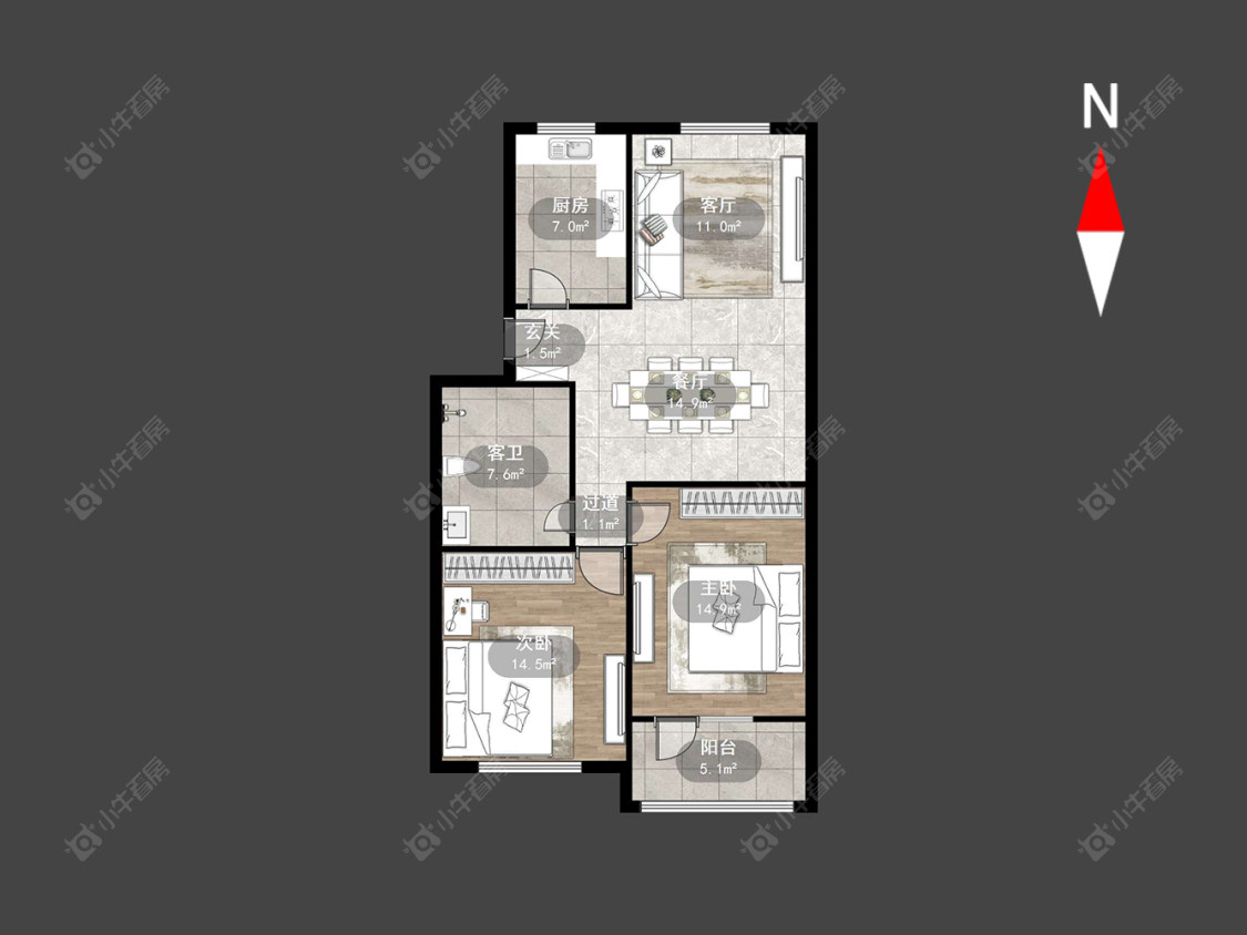 藻江花园一期房源户型图 常州藻江花园一期在售二手房源户型图_小牛看房