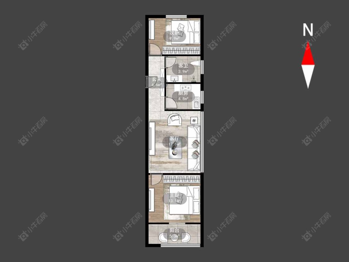 聚盛花园房源户型图 常州聚盛花园在售二手房源户型图_小牛看房