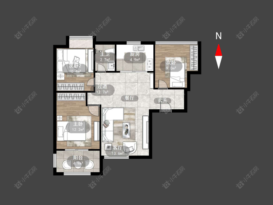 锦绣天地房源户型图 常州锦绣天地在售二手房源户型图_小牛看房