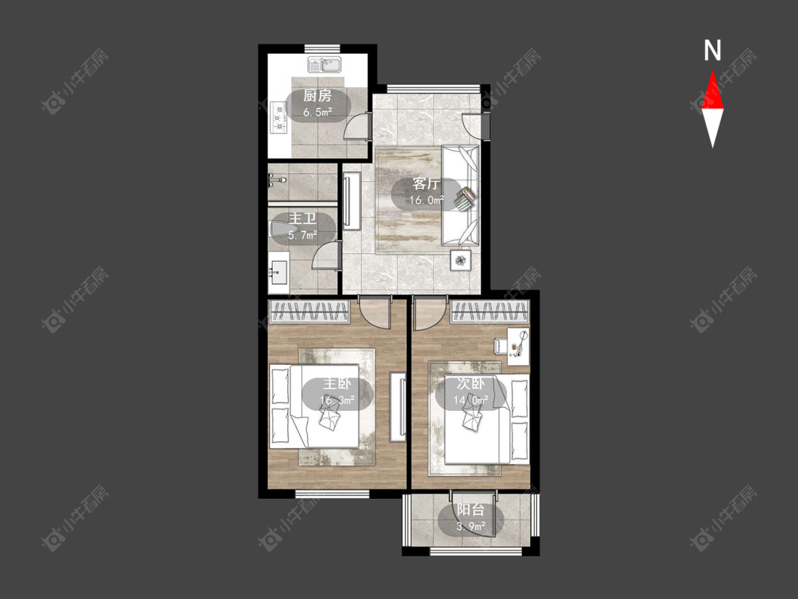 常州绿园爱舍北区在售二手房源户型图_小牛看房