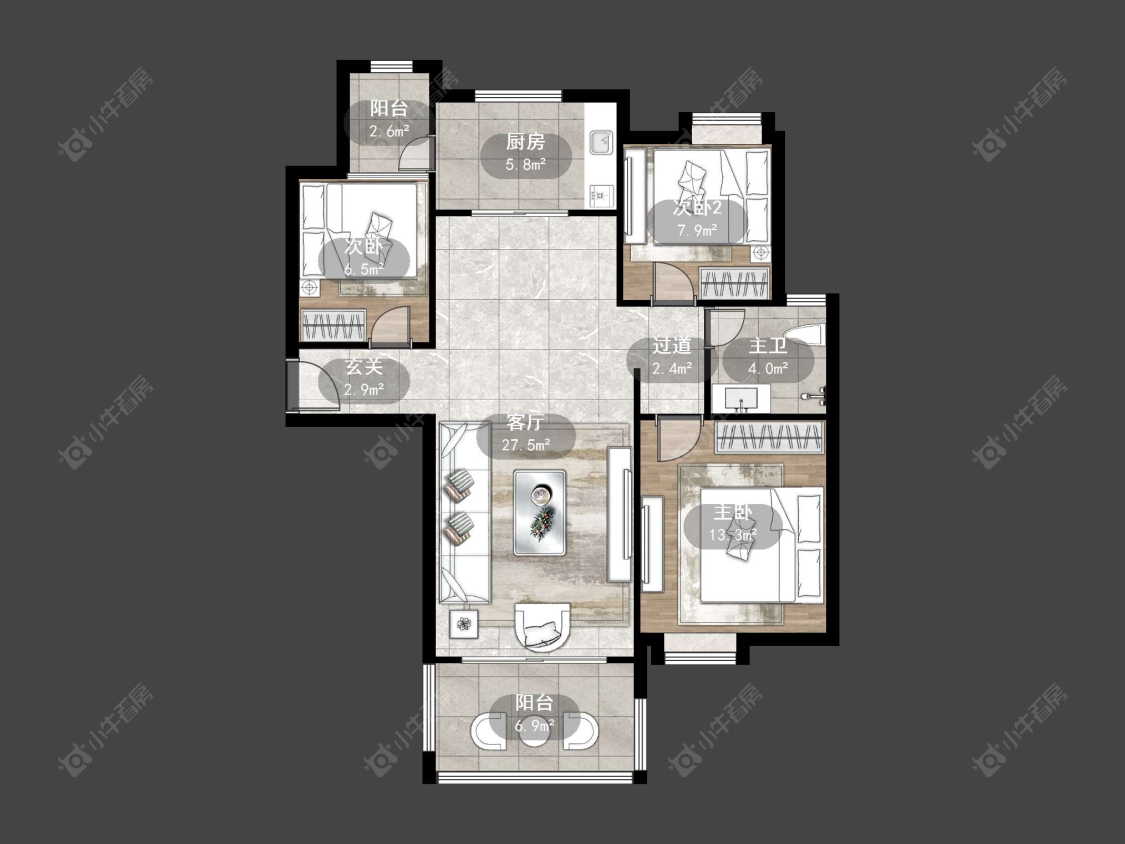丹阳碧桂园在售二手房源户型图_小牛看房