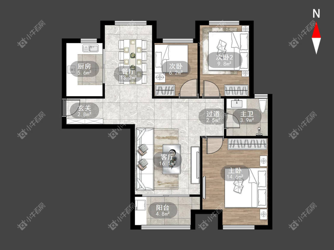新城春天里房源户型图 常州新城春天里在租房源户型图_小牛看房