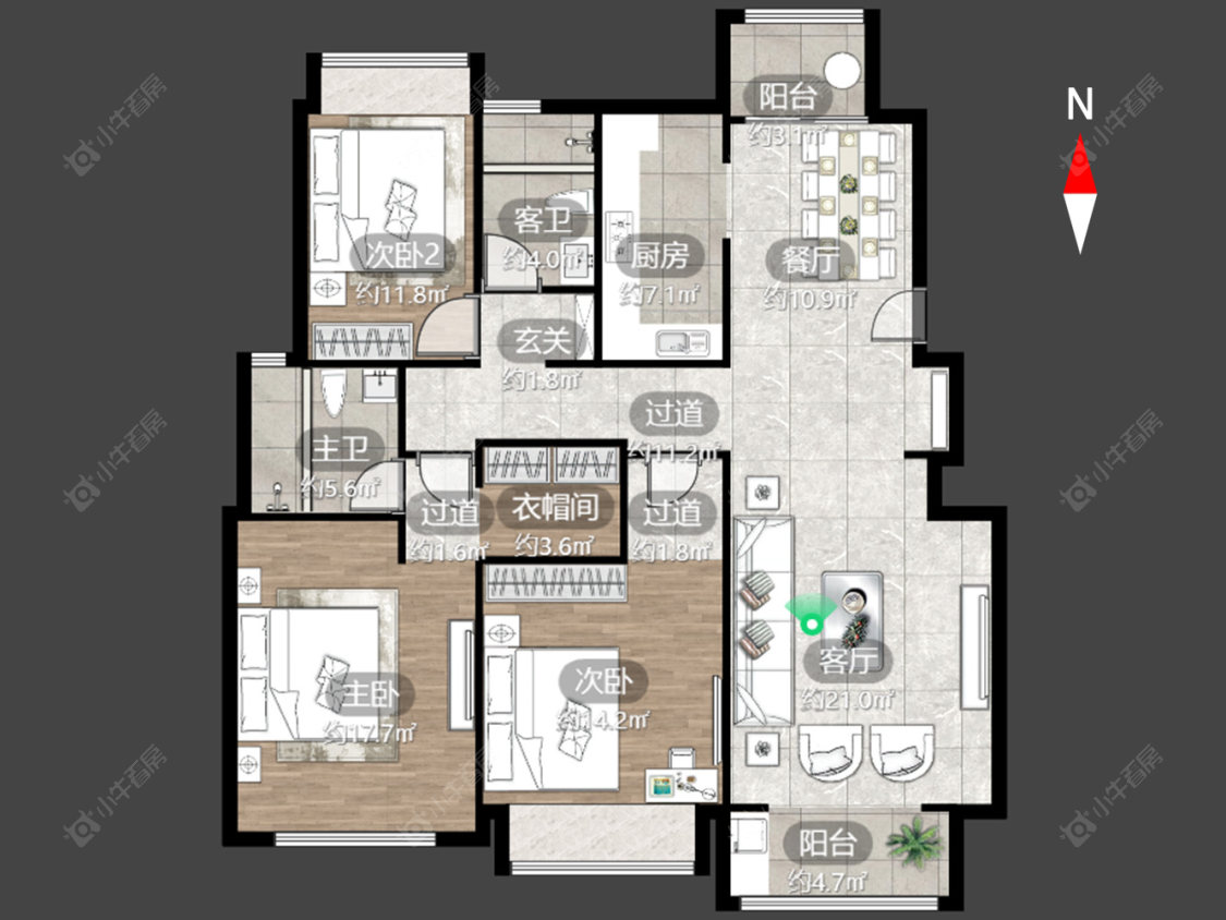 常州佳兆业凤凰湖壹号在售二手房源户型图_小牛看房