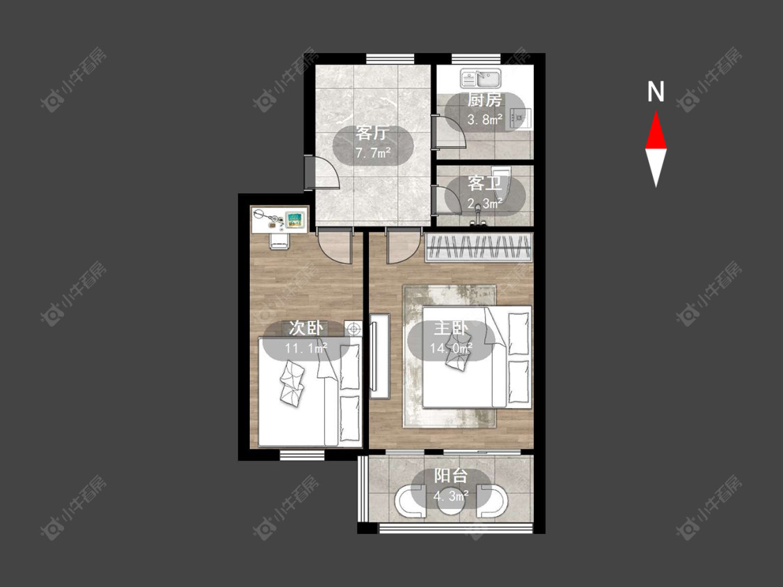 北环新村房源户型图 常州北环新村在售二手房源户型图_小牛看房