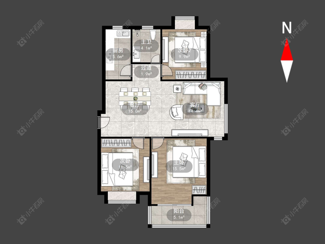 常州凤凰名城在售二手房源户型图_小牛看房