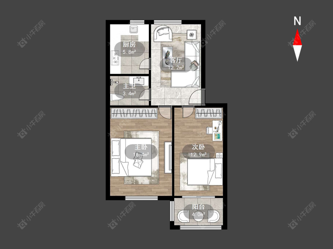 常州荆川里在售二手房源户型图_小牛看房