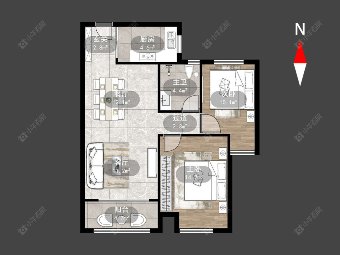 龙涛香榭丽园房源户型图 常州龙涛香榭丽园在售二手房源户型图_小牛看房