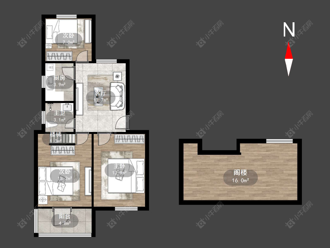 丽华二村房源户型图 常州丽华二村在售二手房源户型图_小牛看房