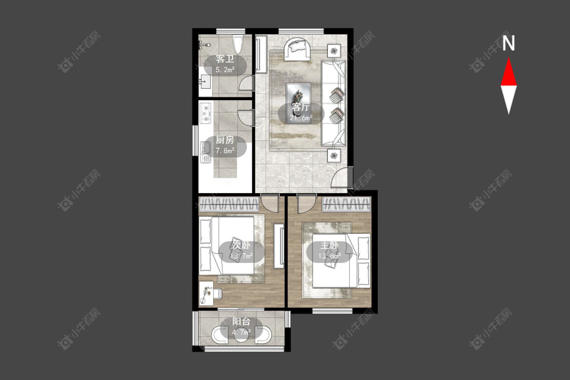 常州花东二村在售二手房源户型图_小牛看房