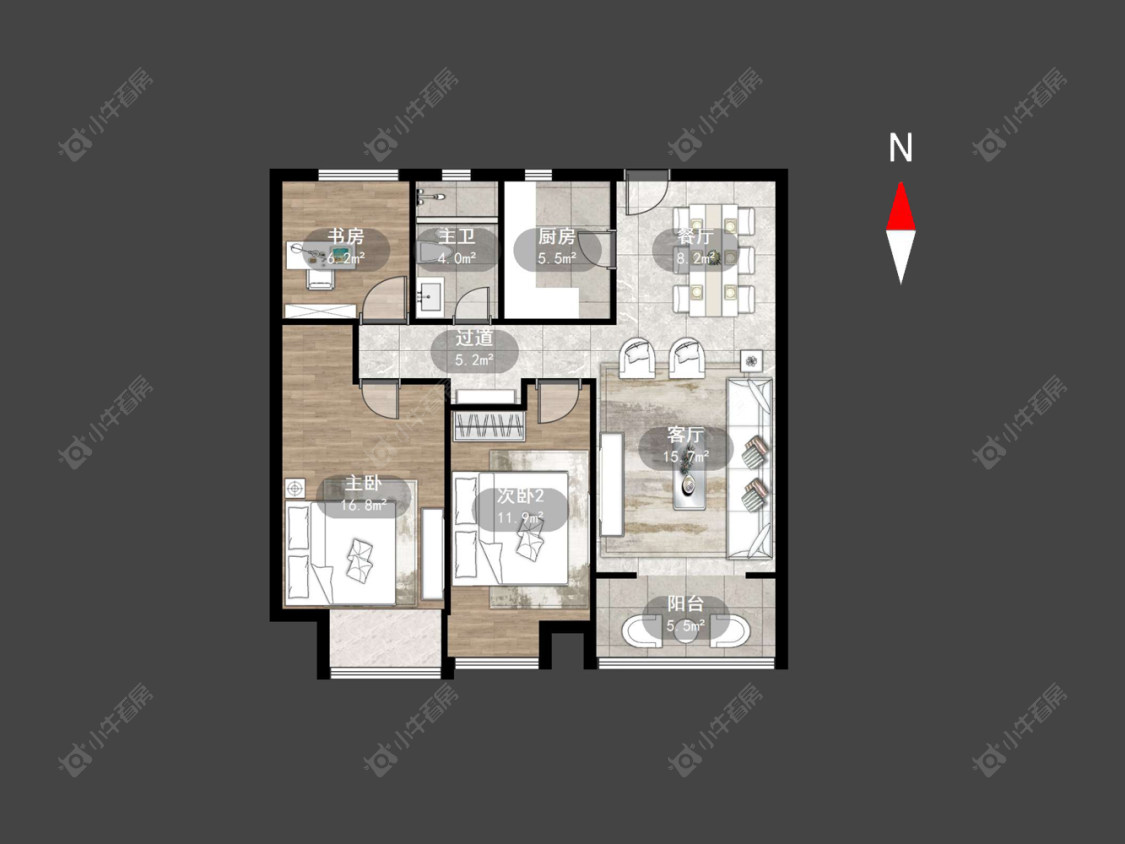 常州九龙仓繁华里在售二手房源户型图_小牛看房