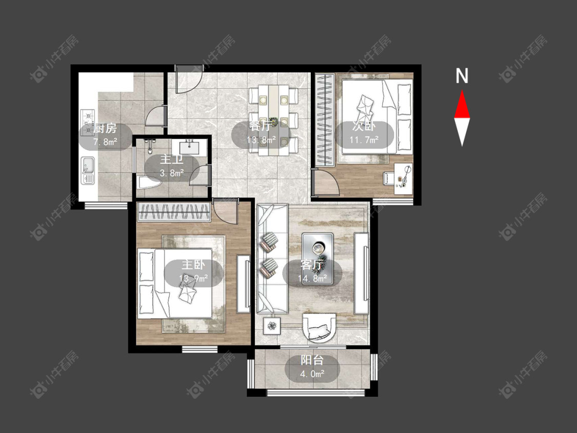 常州天山花园在售二手房源户型图_小牛看房