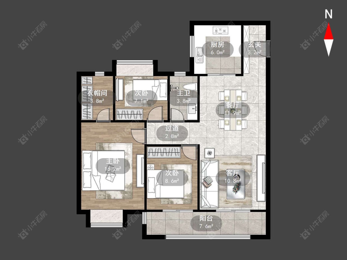 常州桃李东方在售二手房源户型图_小牛看房