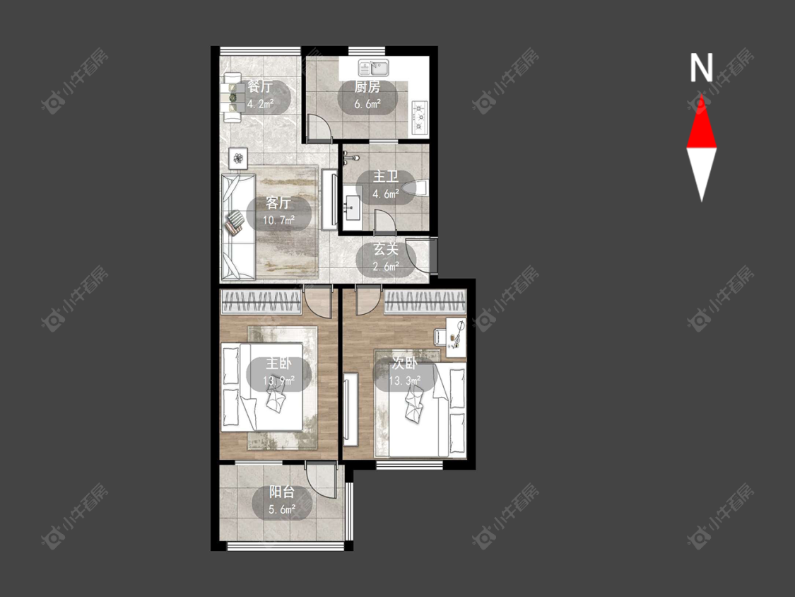常州前桥新村在售二手房源户型图_小牛看房