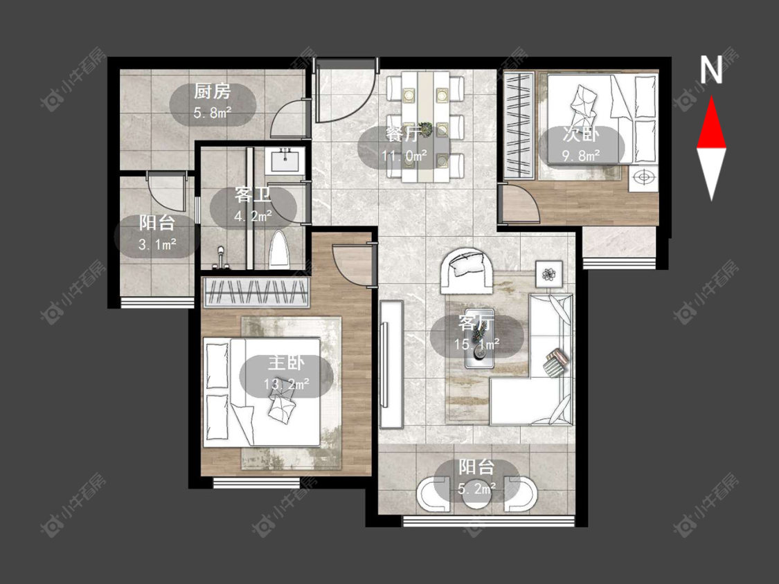 常州国茂新家园在售二手房源户型图_小牛看房