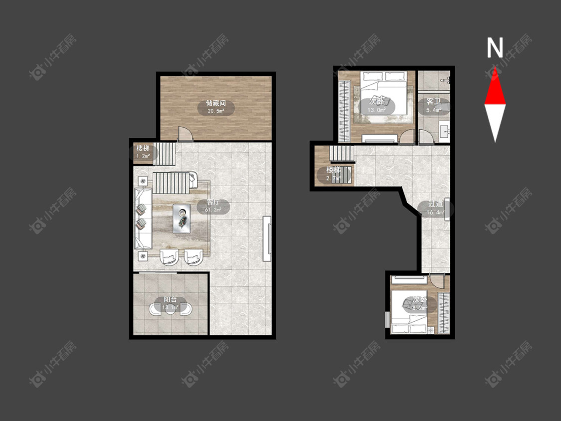 龙湖香醍漫步别墅区房源户型图 常州龙湖香醍漫步别墅区在售二手房源户型图_小牛看房