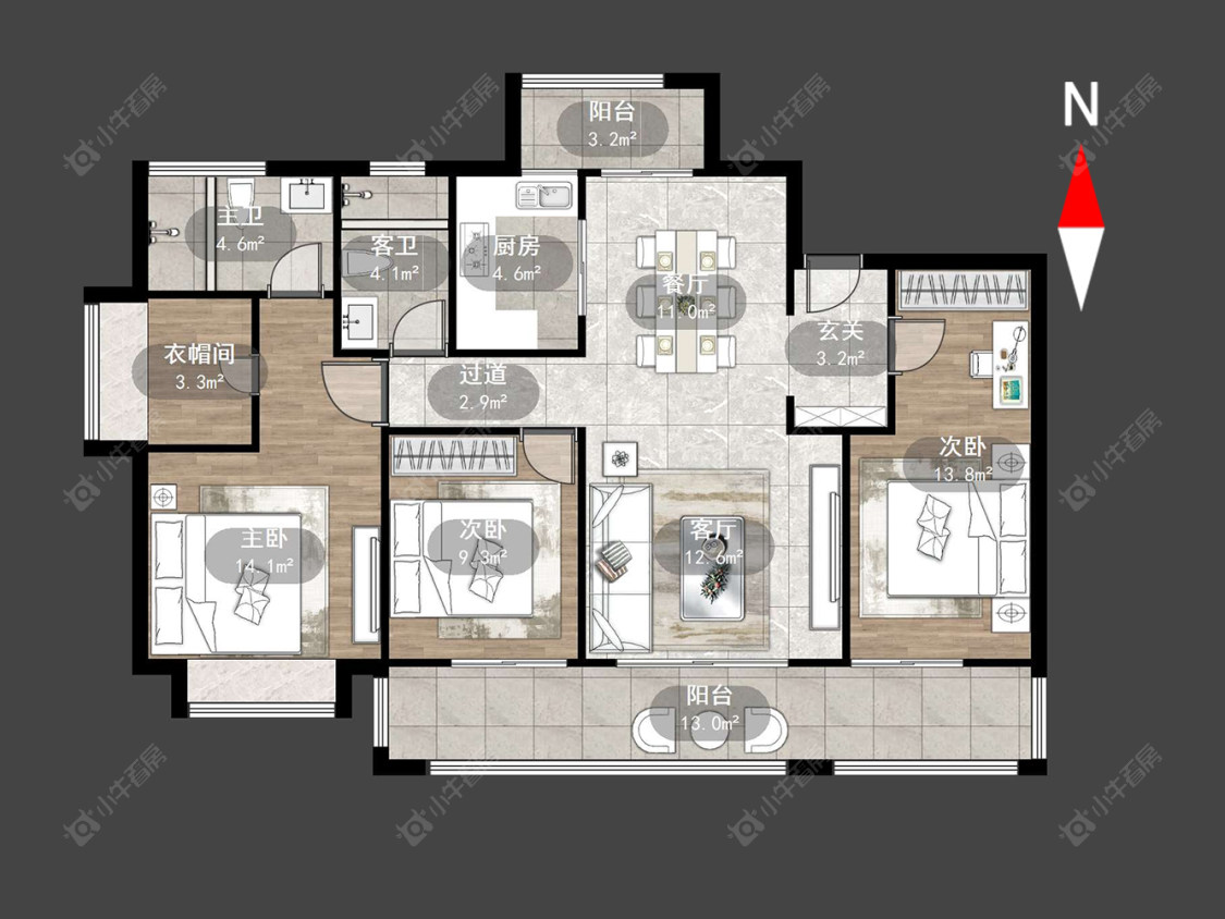 万科瑧湾汇(原蓝光黑钻)房源户型图 常州万科瑧湾汇(原蓝光黑钻)在售二手房源户型图_小牛看房
