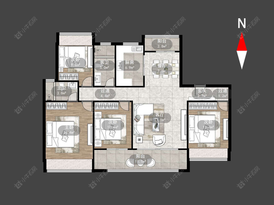 常州龙信臻园在售二手房源户型图_小牛看房