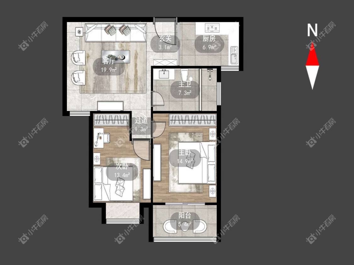 常州华山苑在租房源室内图_小牛看房
