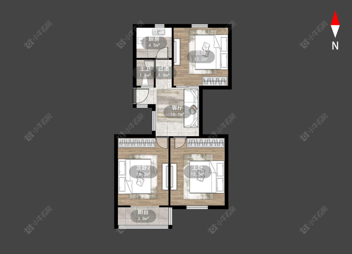 常州桃园新村在售二手房源户型图_小牛看房