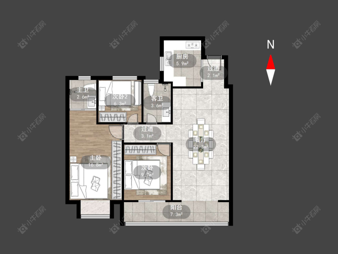 常州美林湖龙门里在售二手房源户型图_小牛看房