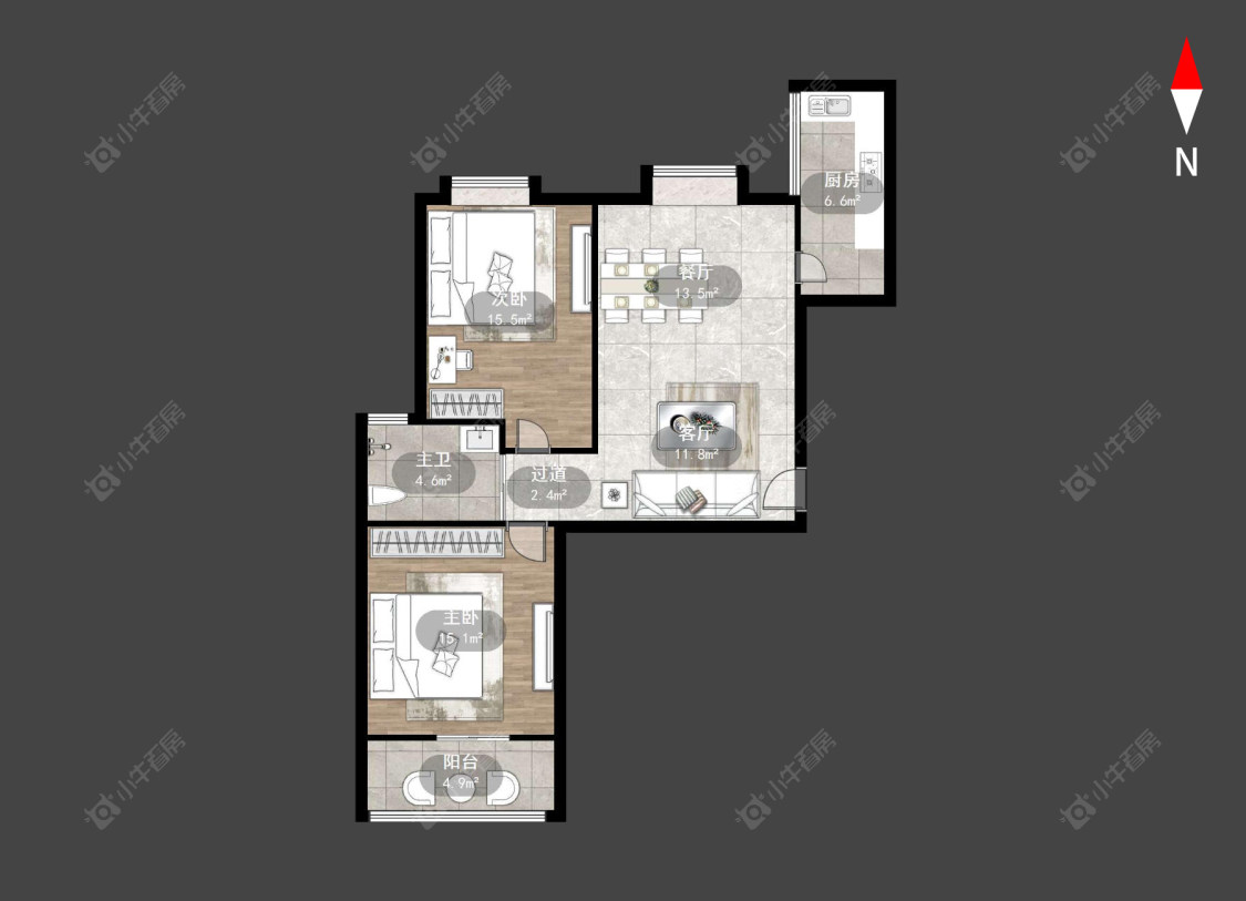 常州月馨苑在售二手房源户型图_小牛看房