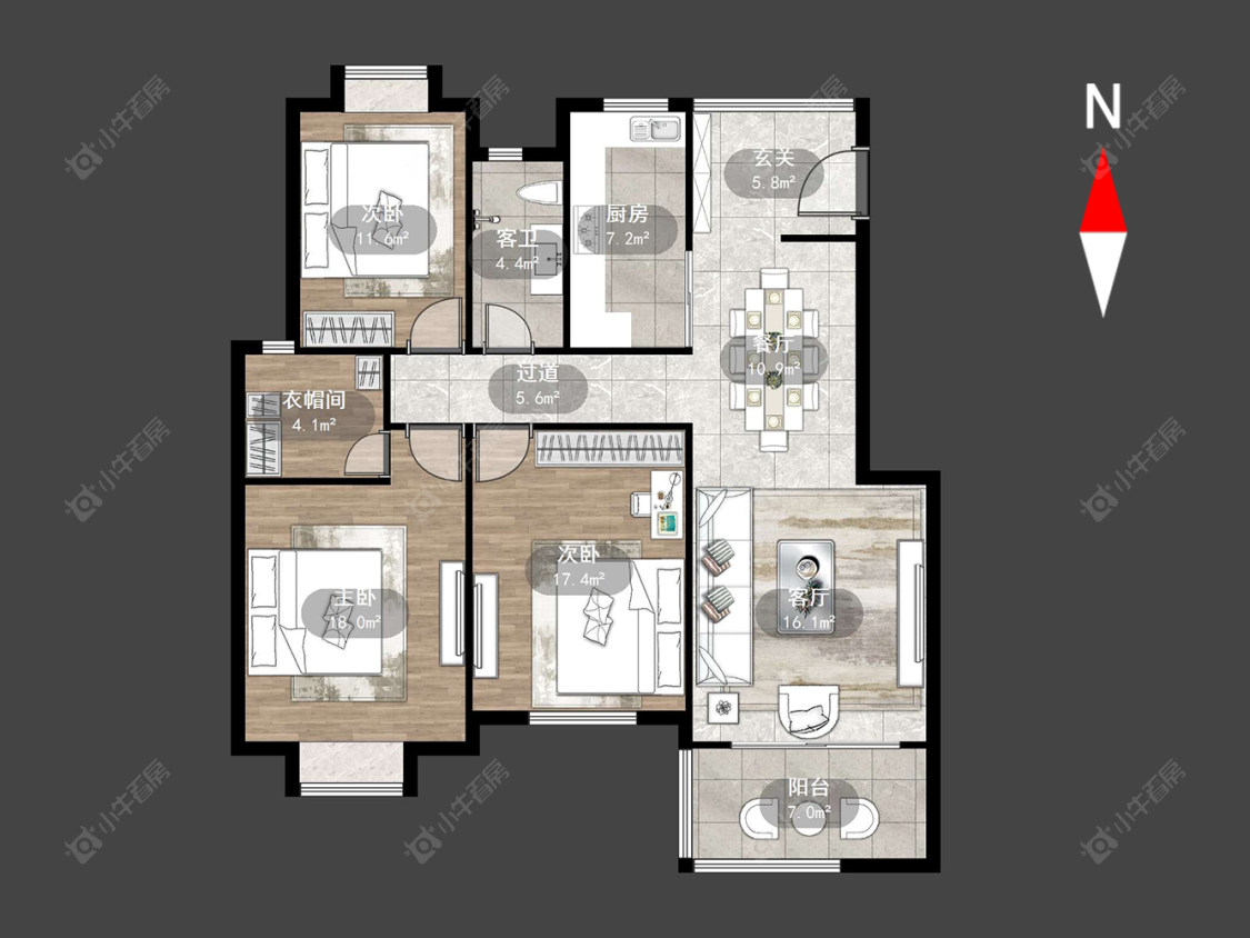 常州都市桃源三期在售二手房源户型图_小牛看房
