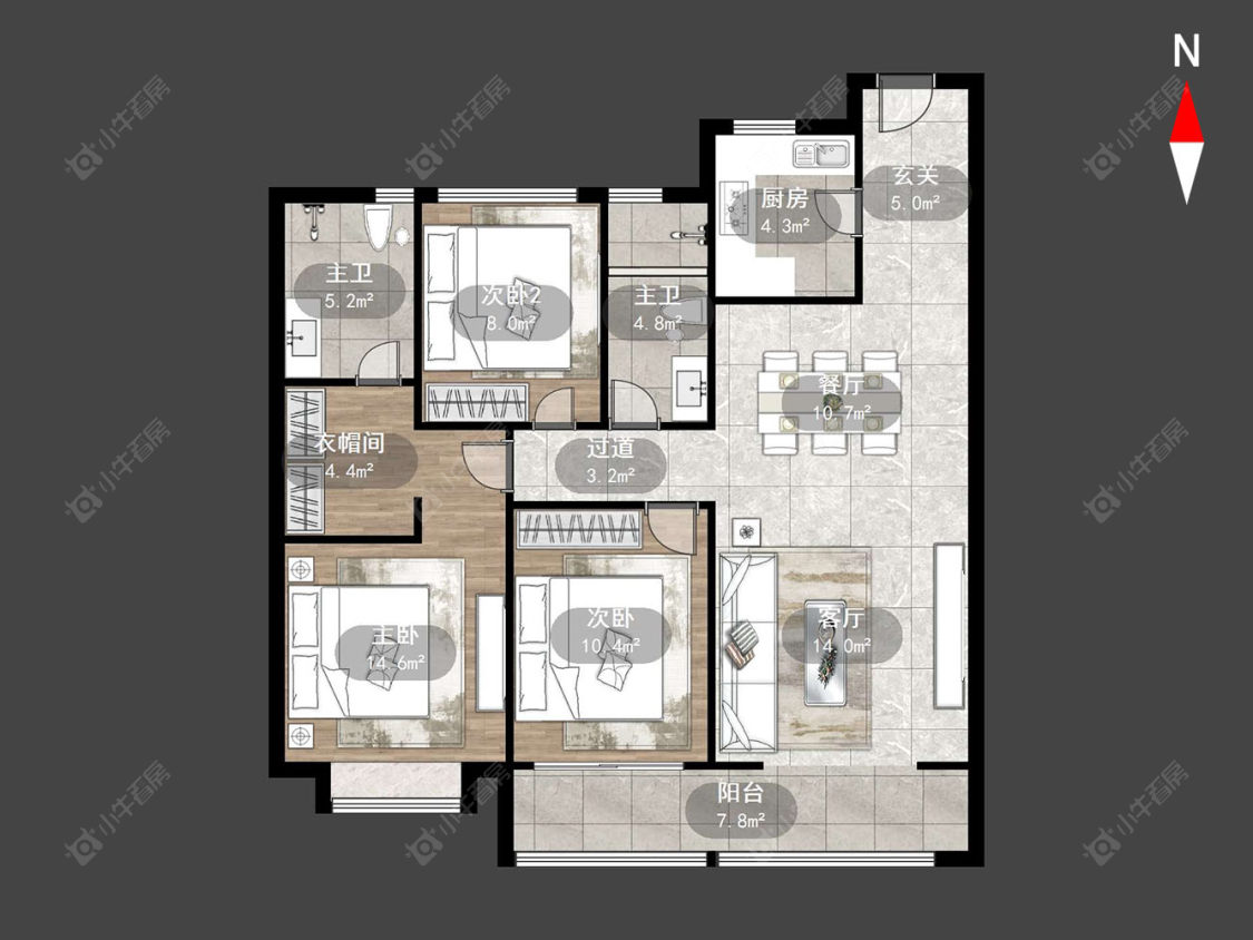 龙城金茂府东区房源户型图 常州龙城金茂府东区在售二手房源户型图_小牛看房