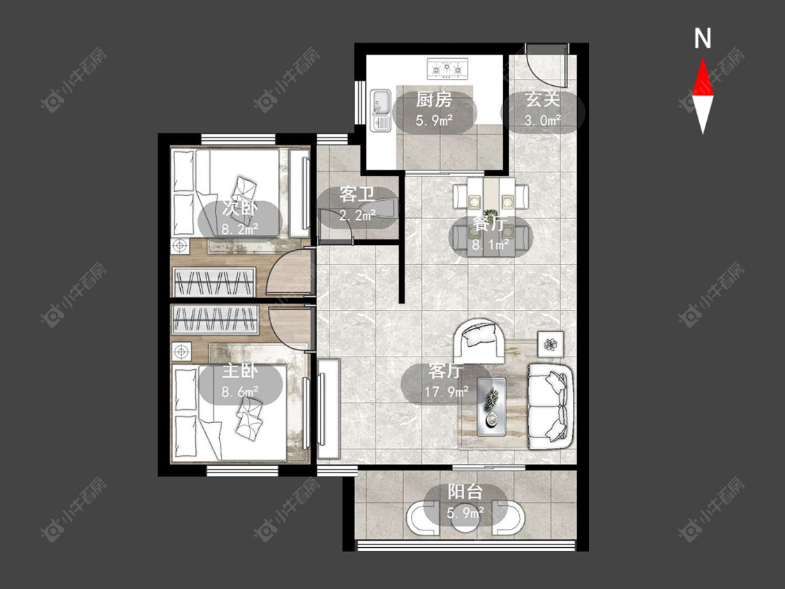 常州山水雅居在售二手房源户型图_小牛看房