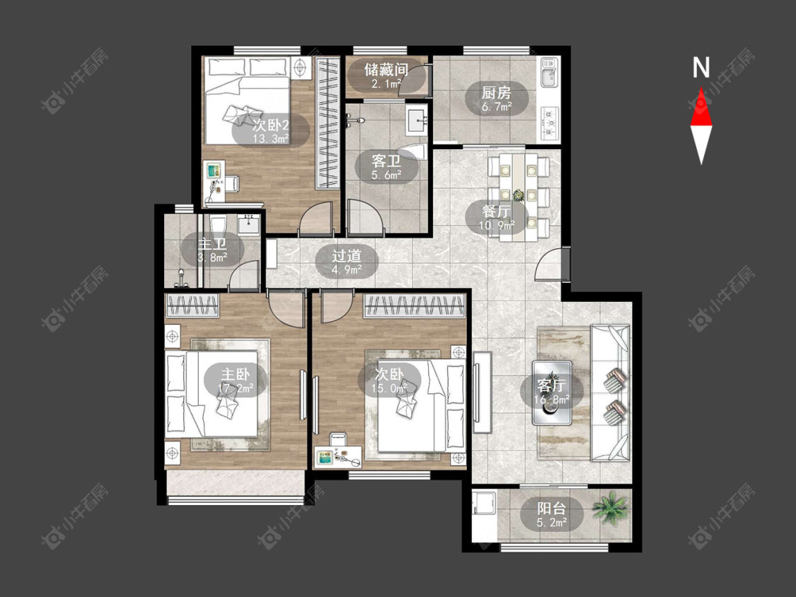 常州顺园一村在售二手房源户型图_小牛看房