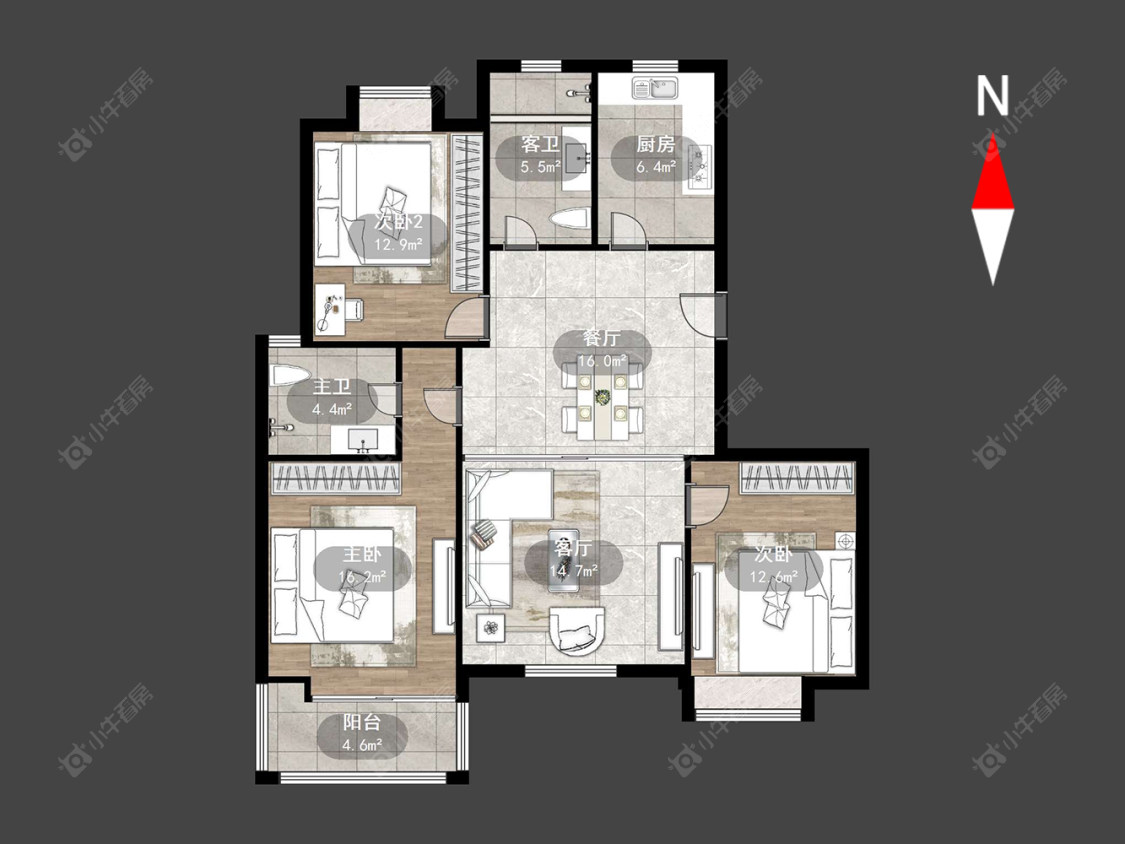 常州凤凰名城在售二手房源户型图_小牛看房