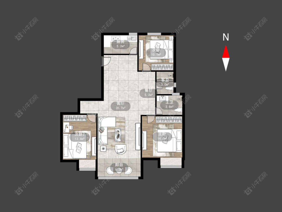 常州吟枫苑东区在售二手房源户型图_小牛看房