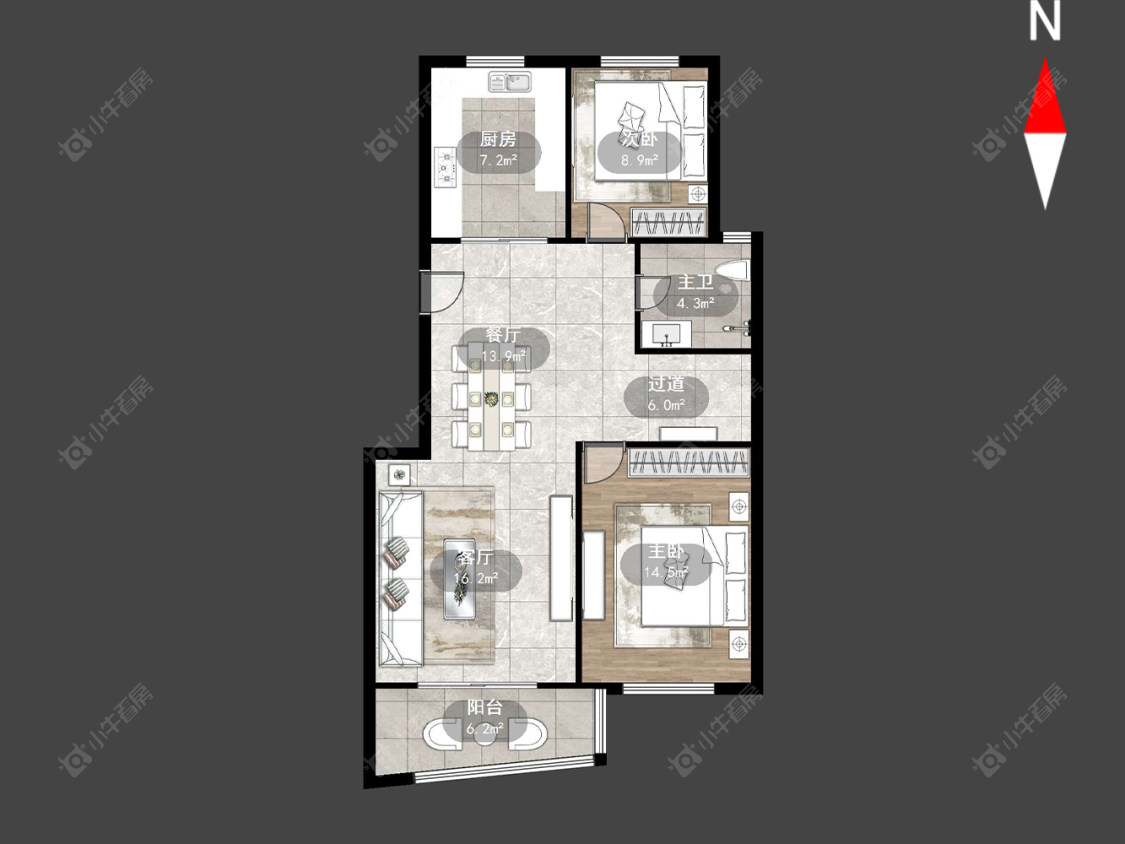 青洋花苑房源户型图 常州青洋花苑在售二手房源户型图_小牛看房
