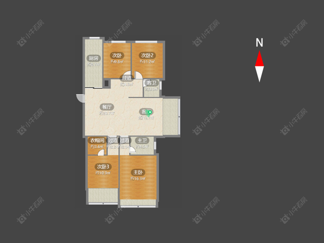 常州路劲城二期在售二手房源户型图_小牛看房