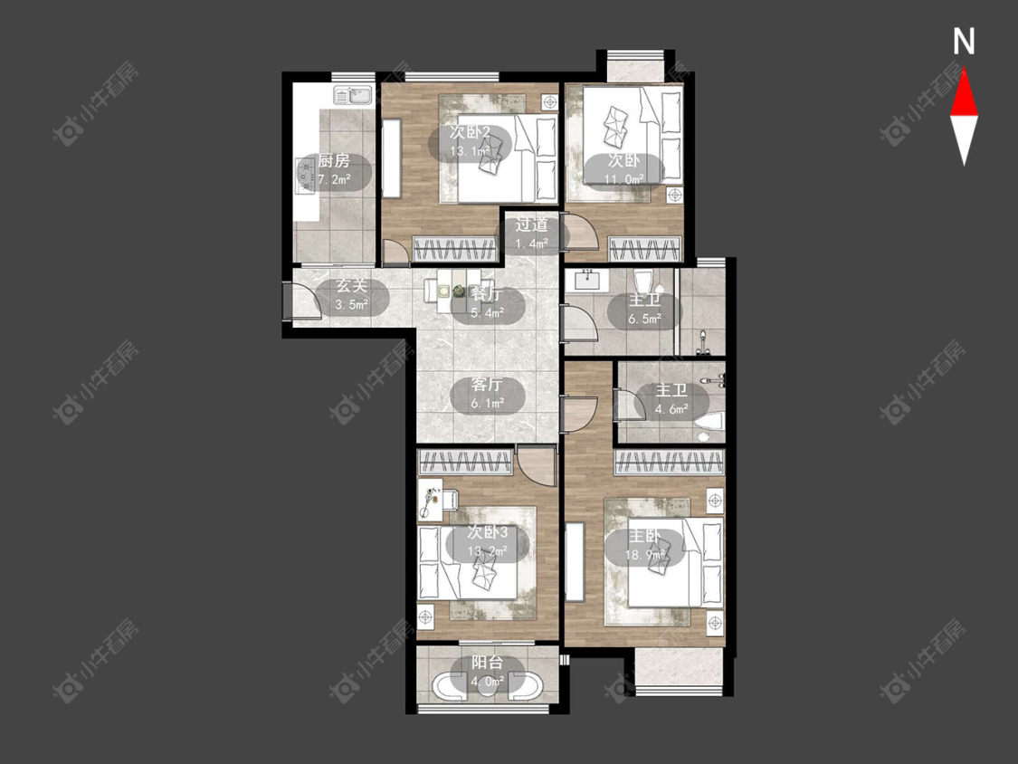 松涛苑房源户型图 常州松涛苑在售二手房源户型图_小牛看房