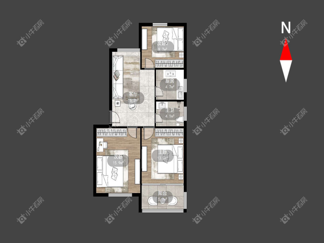 常州河海新村在租房源室内图_小牛看房
