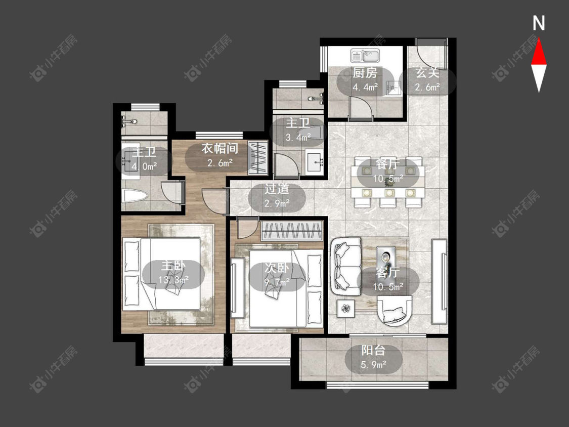 常州龙名仕豪庭在售二手房源户型图_小牛看房