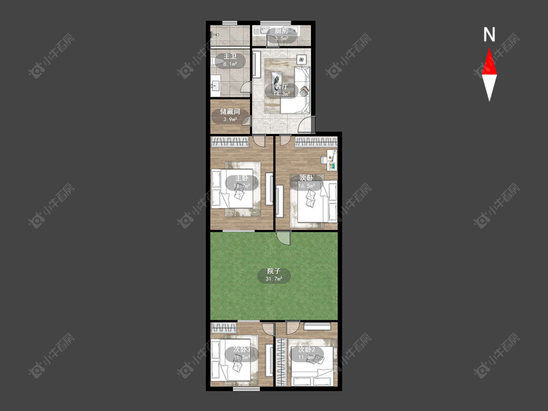 常州清潭六村在售二手房源户型图_小牛看房