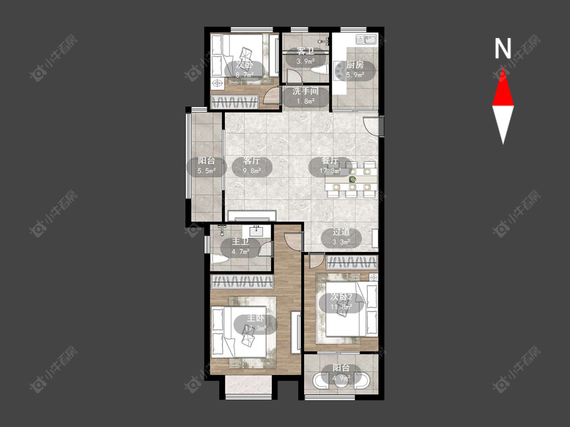 牡丹水岸国际房源户型图 常州牡丹水岸国际在售二手房源户型图_小牛看房