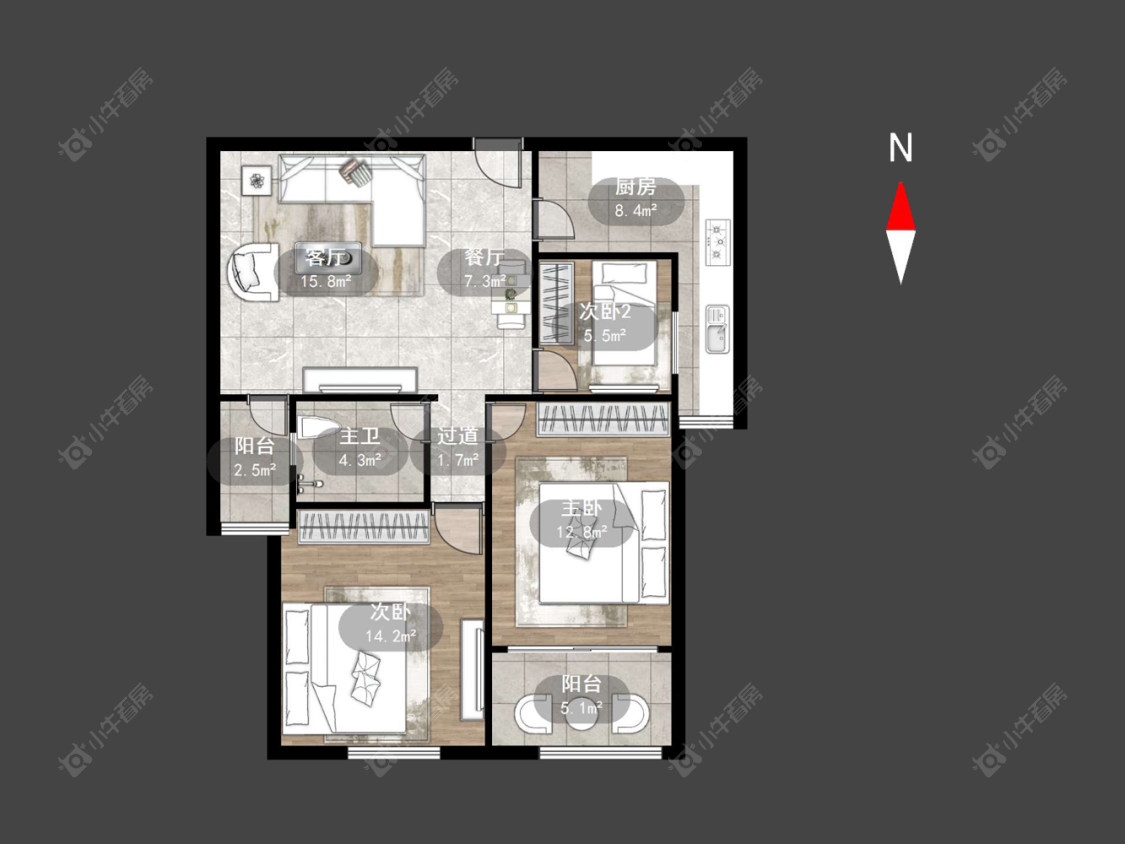 常州玲珑花园在售二手房源户型图_小牛看房