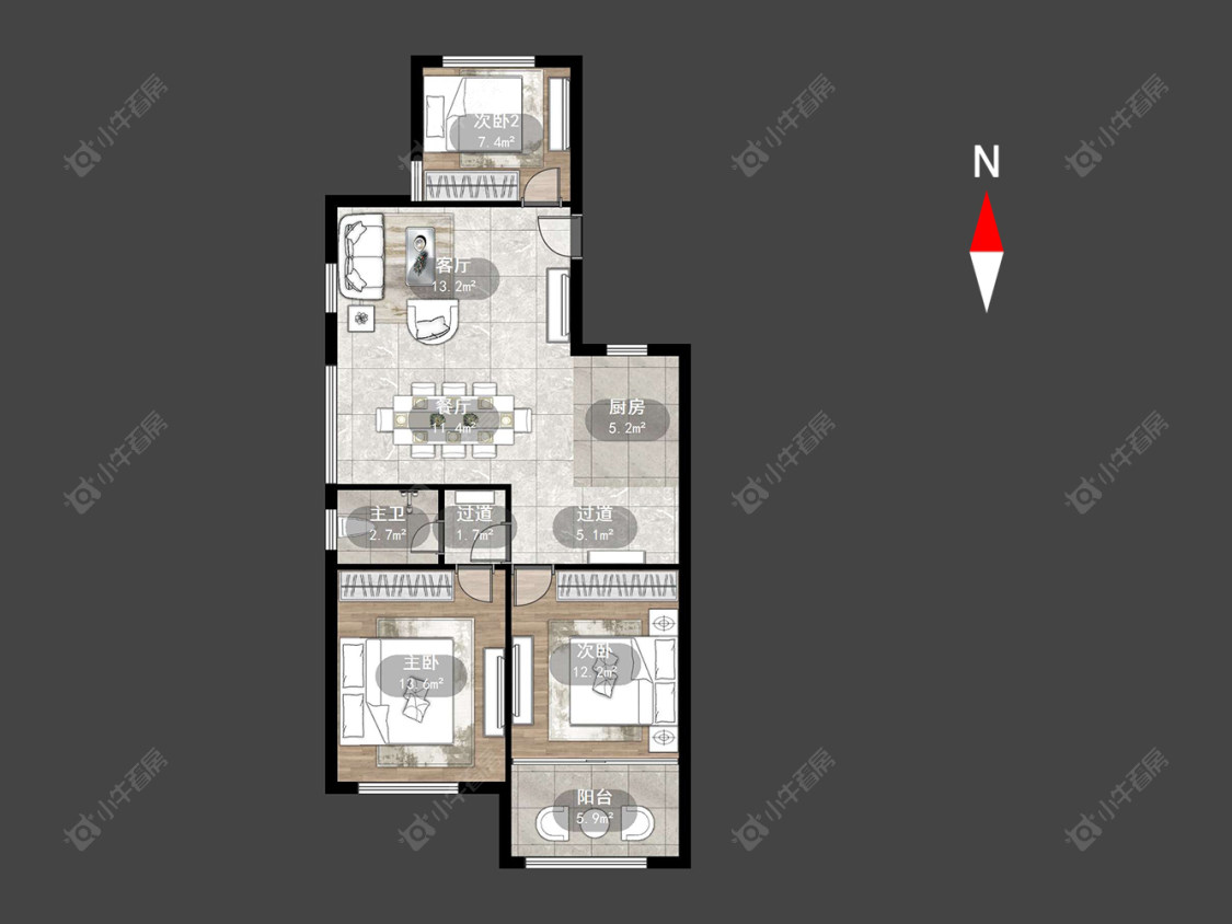 新城悠活城房源户型图 常州新城悠活城在售二手房源户型图_小牛看房