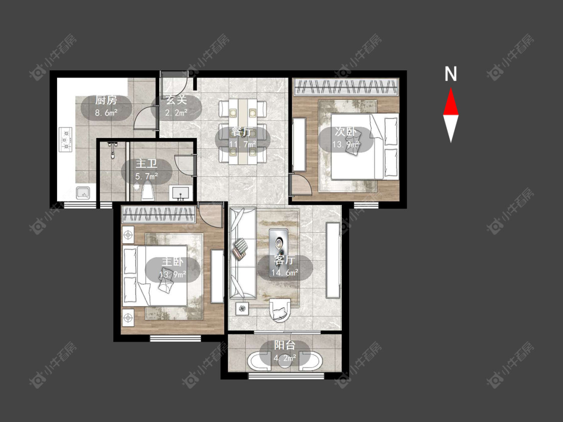 常州天山花园在售二手房源户型图_小牛看房