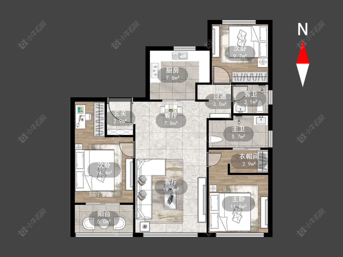 常州嘉宏一江风华在售二手房源户型图_小牛看房