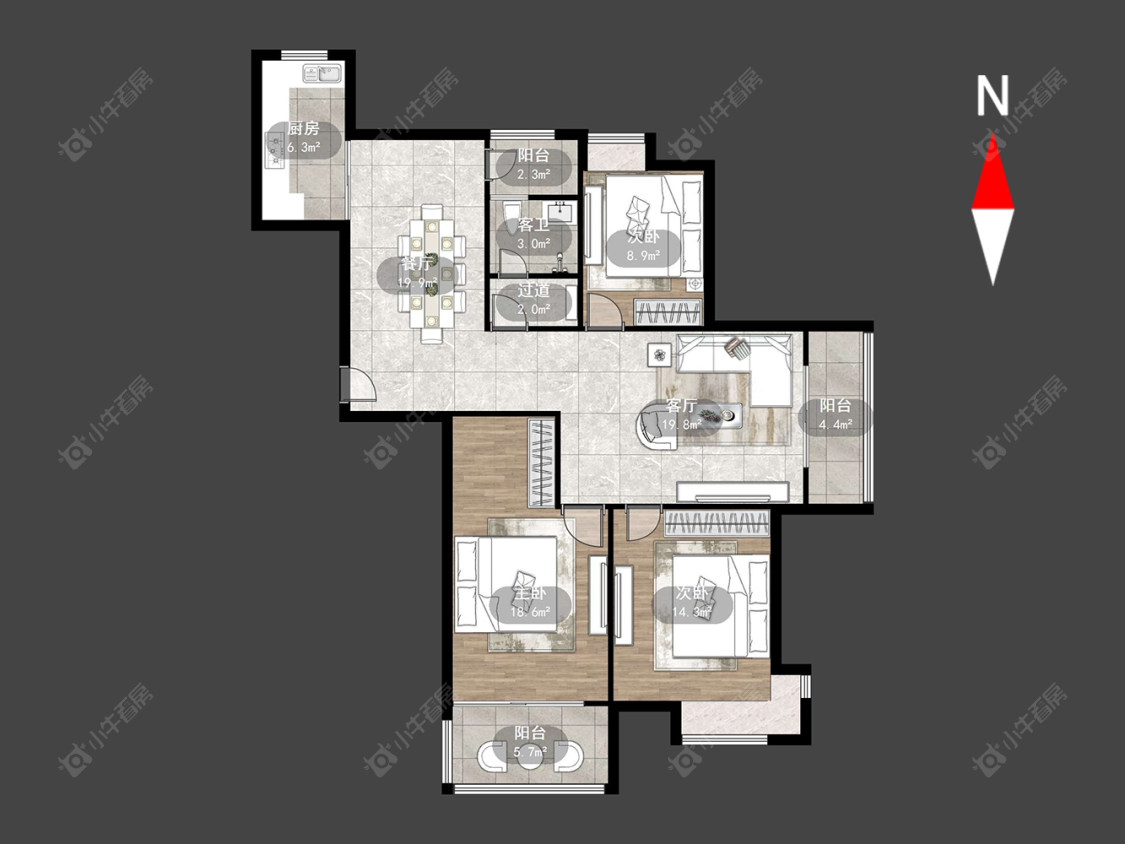 常州都市桃源五期在售二手房源户型图_小牛看房